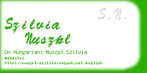 szilvia nuszpl business card